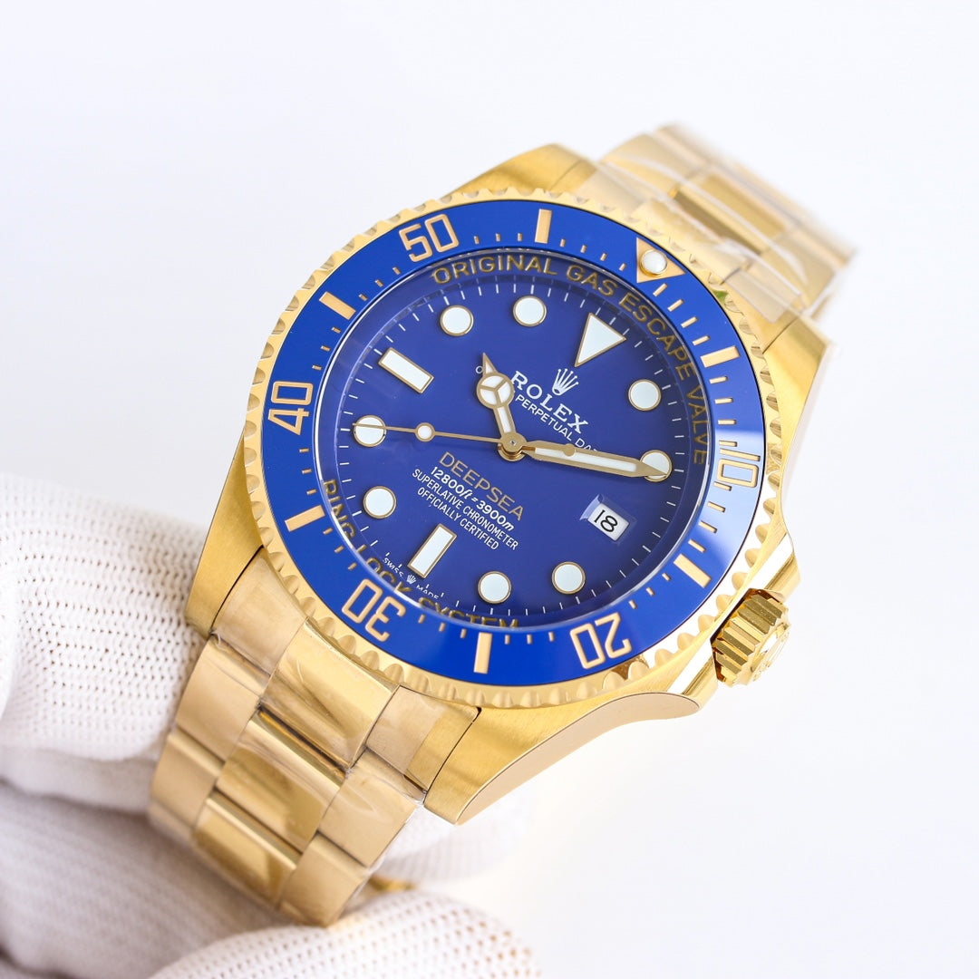 Rolex Deepsea 44, ref. 136668LB, yellow gold, blue dial