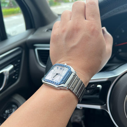 White Blue - Blue Rubber/White 904L Steel - Automatic - 47*40mm