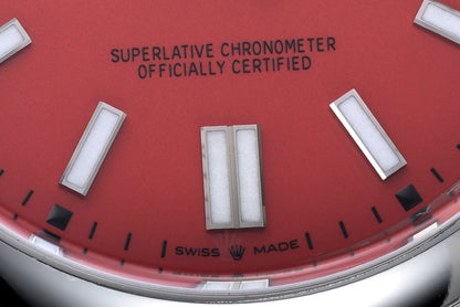 Rolex Oyster Perpetual Datejust 41, stainless steel, wine/burgundy dial