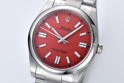 Rolex Oyster Perpetual Datejust 41, stainless steel, wine/burgundy dial
