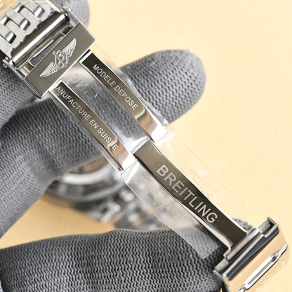 Chronograph - Blue White - Silver 316L Steel - Automatic - 42mm