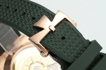 Chronograph -Dark Green - Green Rubber - Automatic - 42mm