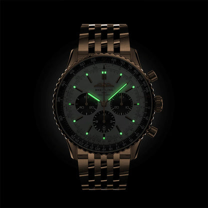 Chronograph -Silver Black- Rosegold 316L Steel - Automatic - 43mm