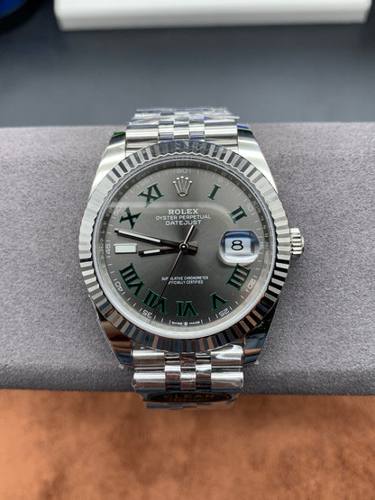 Rolex Oyster Perpetual Datejust 41, stainless steel, green dial