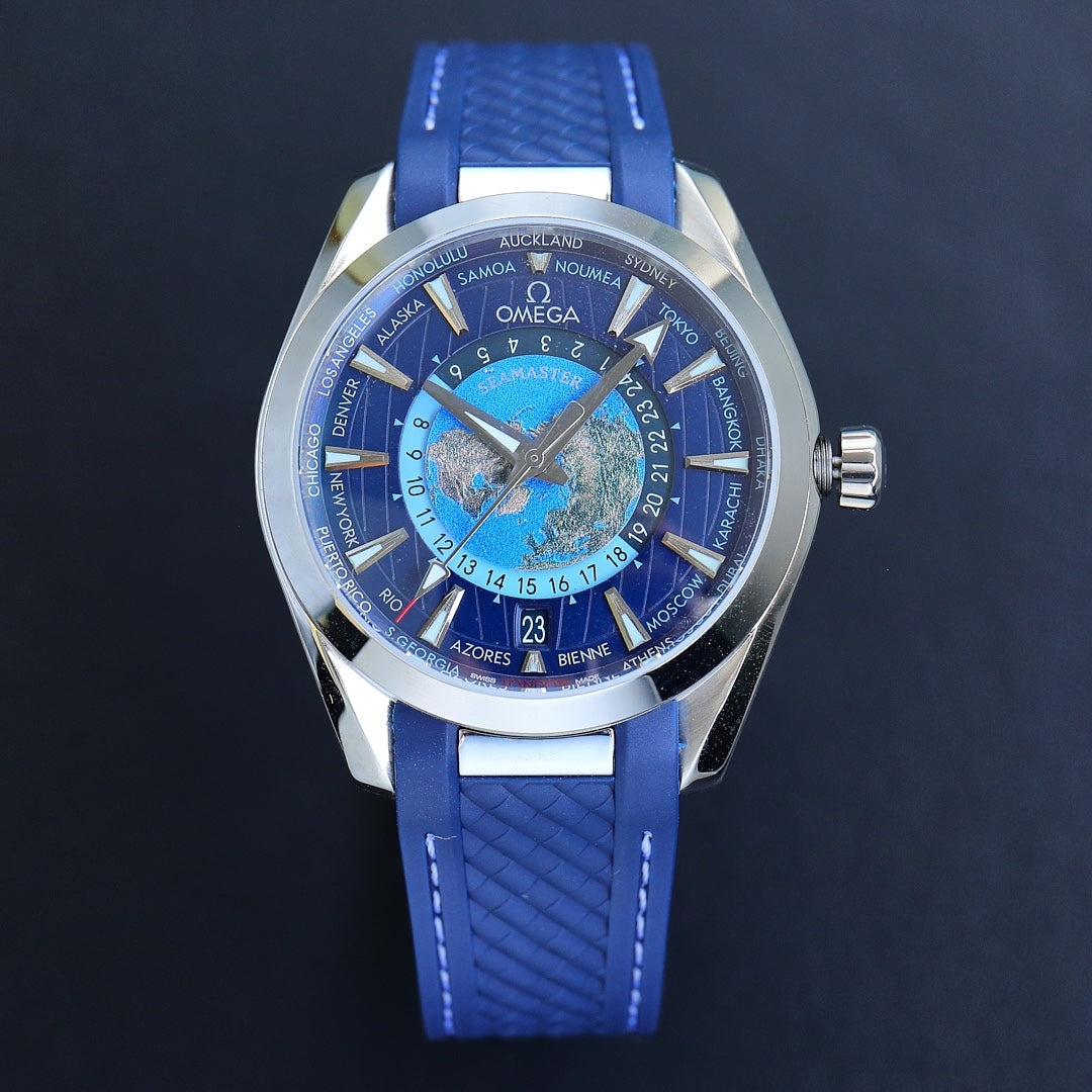 Blue Steel - Blue Rubber Strap - Automatic - 43mm