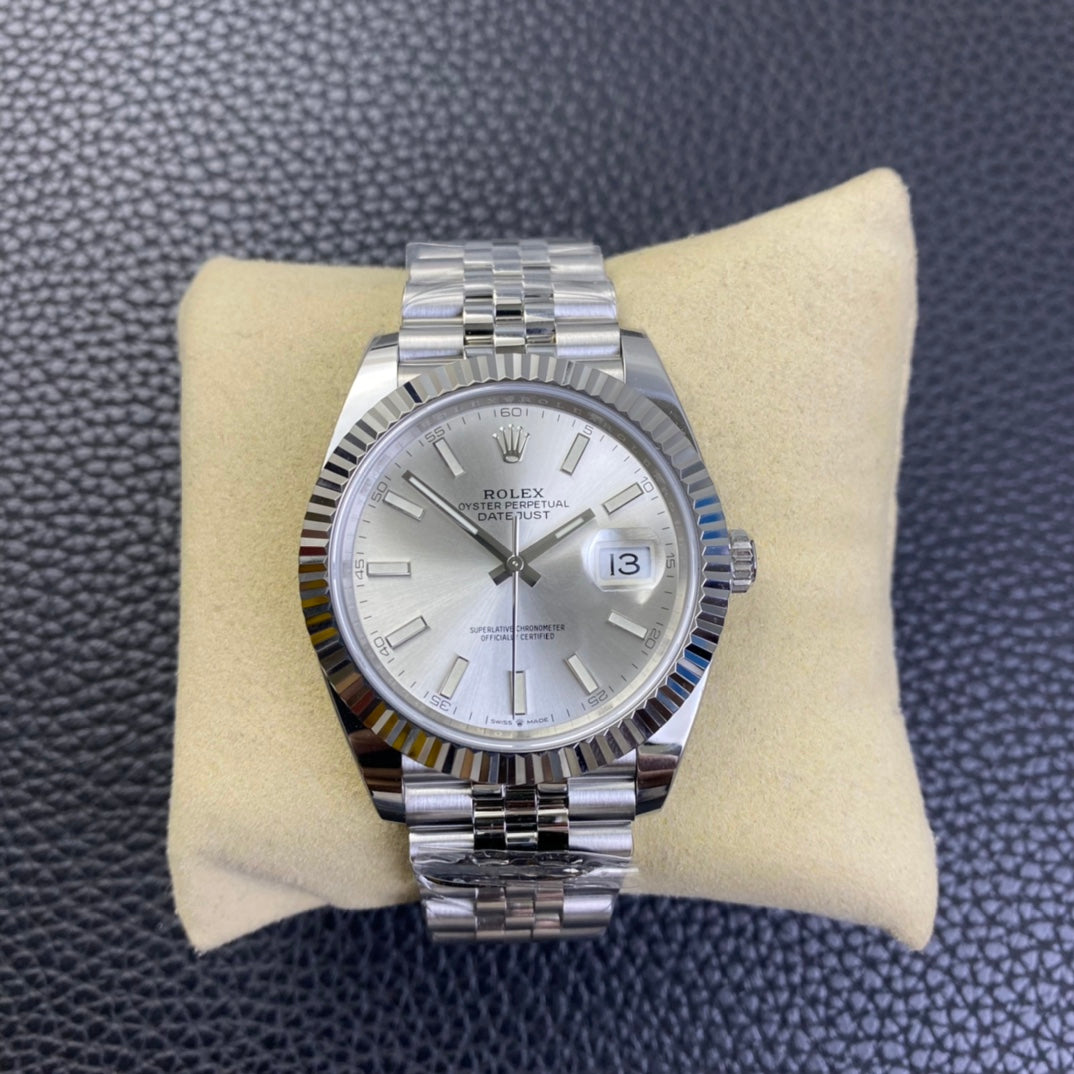 Rolex Oyster Perpetual Datejust 41, ref. 126334, silver dial