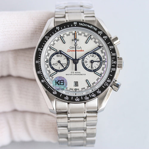 Chronograph -329.30.44.51.04.001- White- Black Ceramic- 316L Steel- Automatic - 44mm
