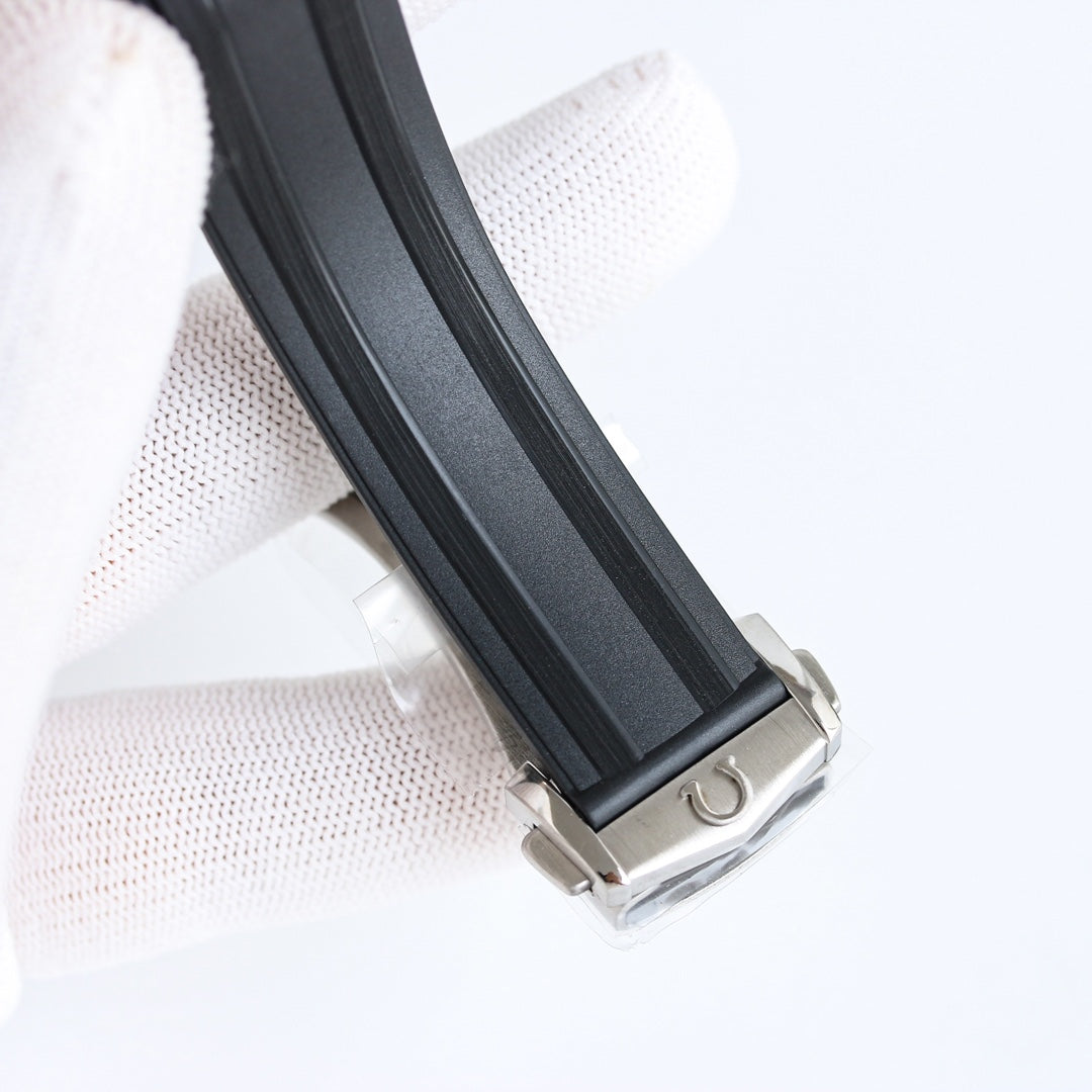 Chronograph -Rosegold- Black Silver - Black Rubber- Automatic - 42mm