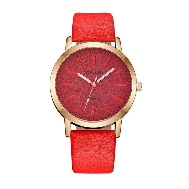 Red Yellow - Red Rubber - Quartz - 34mm