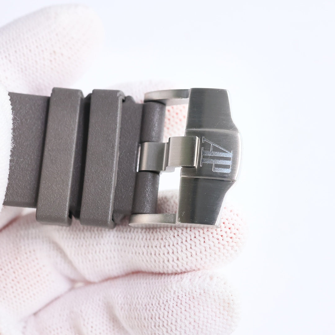 TOP! Grey Ceramic Bezel - Grey Rubber - Automatic - 44mm