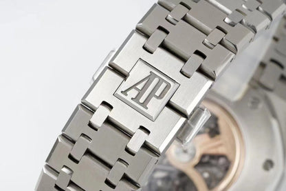 TOP 15407- Hollow Silver 904L steel - Automatic - 41mm