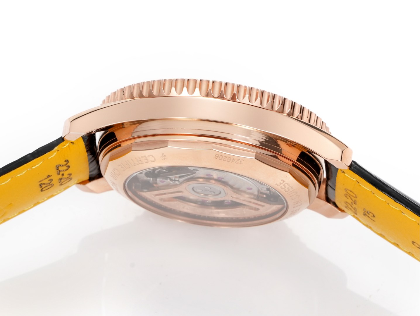 Chronograph - Rosegold bezel - Green Black - N-Timer - Black Leather - Automatic - 43mm