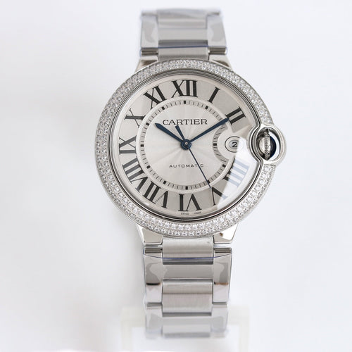 Luxury Diamond Bezel -White -White Silver - 904L Steel- Automatic - 36/42mm