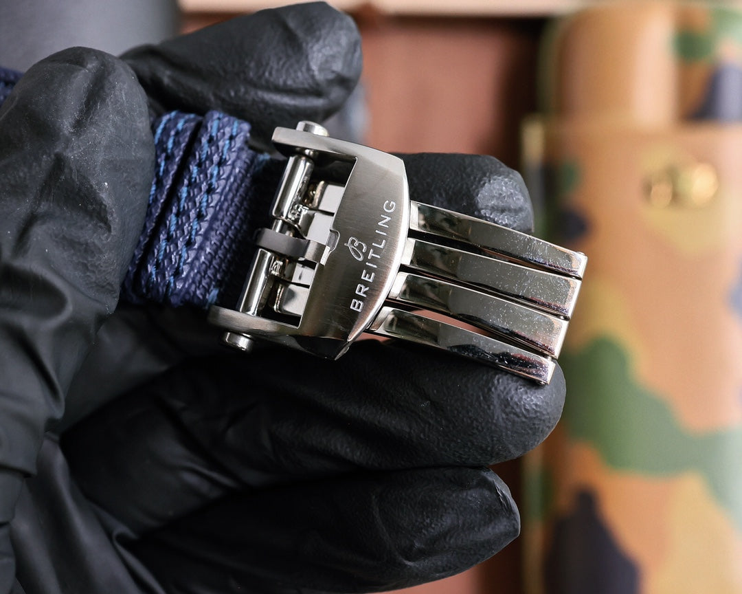 Chronograph -Silver Ceramic Blue - Blue Rubber - Quartz - 43mm