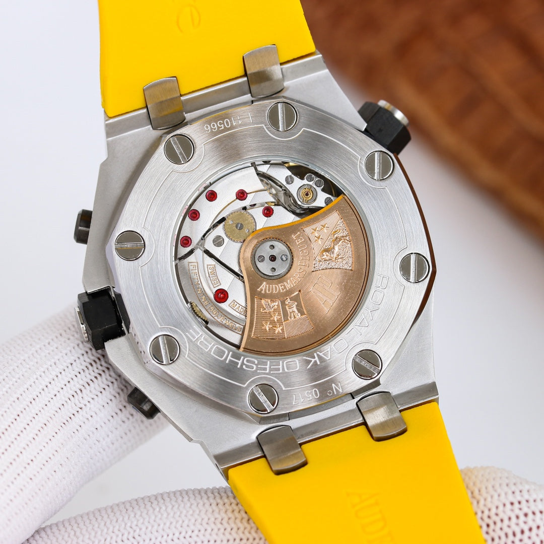 TOP! - 316L Steel - Yellow rubber - Automatic - 42mm