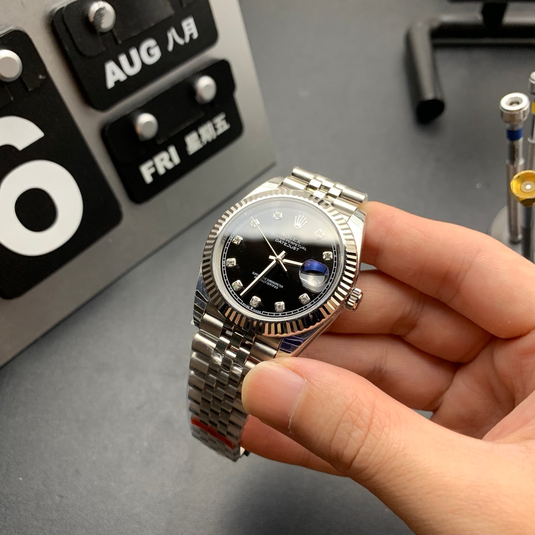 Rolex Oyster Perpetual Datejust 41, stainless steel, black dial