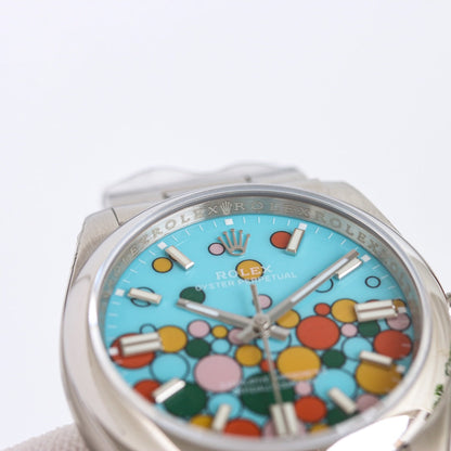 Rolex Oyster Perpetual Datejust 36/41, colourful “Celebration / Candy” dial