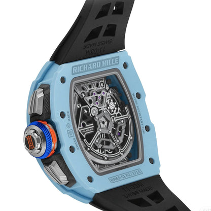 Baby Blue Ceramic- Black Rubber - Automatic - 40*51mm