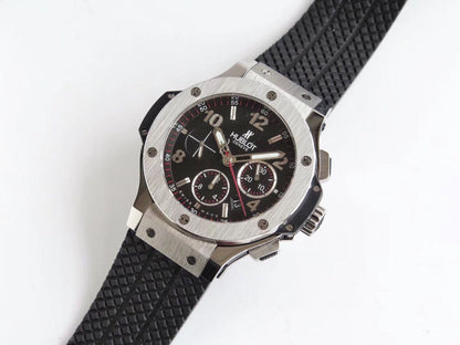 Chronograph -Black Silver  - Black Rubber - Automatic - 44mm
