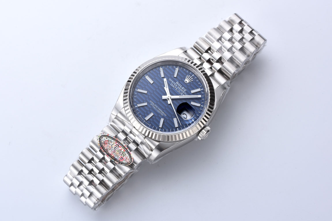 Rolex Oyster Perpetual Datejust 41, blue motif / patterned dial
