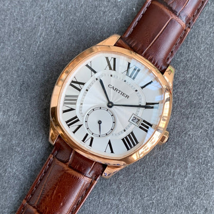 904L Yellow gold - White- Brown Leather - Automatic - 40*41mm