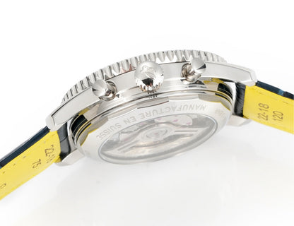 Chronograph - Silver Blue - Blue - N-Timer - Blue Leather - Automatic - 43mm