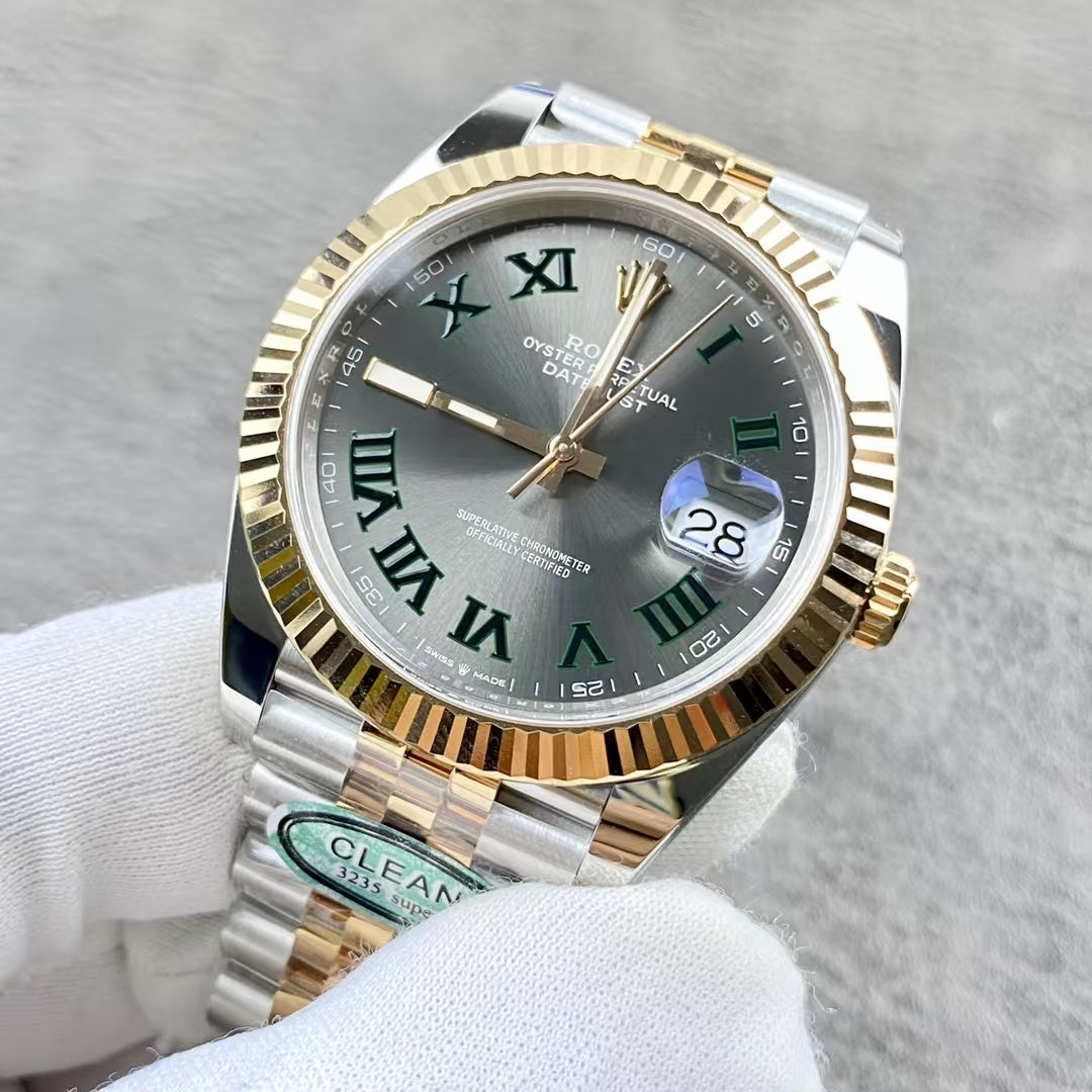 Rolex Oyster Perpetual Datejust 41 - Grey Green