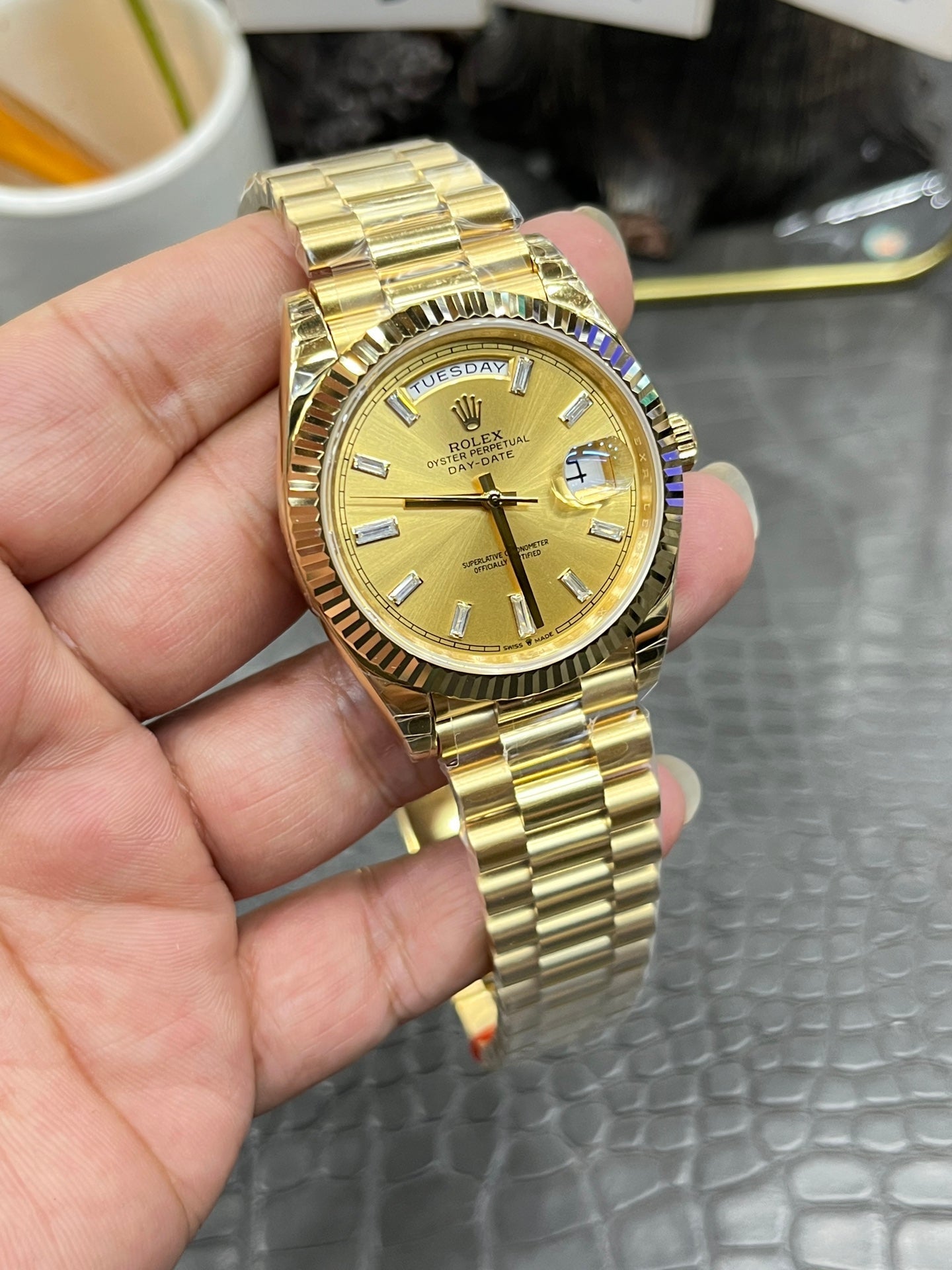 Rolex Day-Date 40, ref. 228238, yellow gold