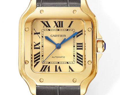 Yellow 316L Steel - Grey Leather - Automatic - 47*40mm