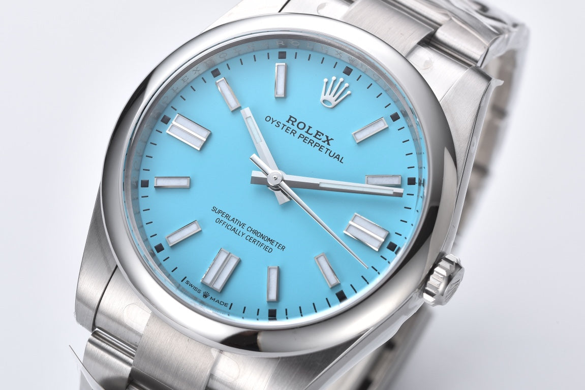 Rolex Oyster Perpetual Datejust - Baby blue -  Automatic - 41mm/36mm