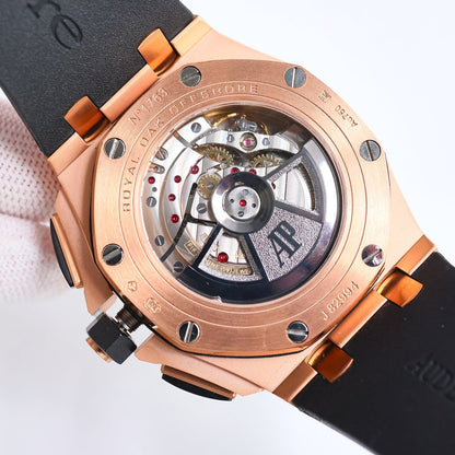 TOP! Yellow Gold Ceramic Bezel - Black Rubber - Automatic - 44mm