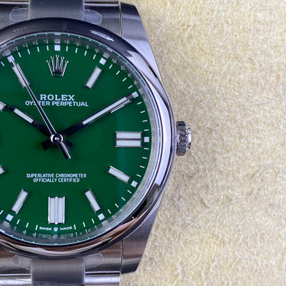 Rolex Oyster Perpetual Datejust 41, stainless steel, green dial