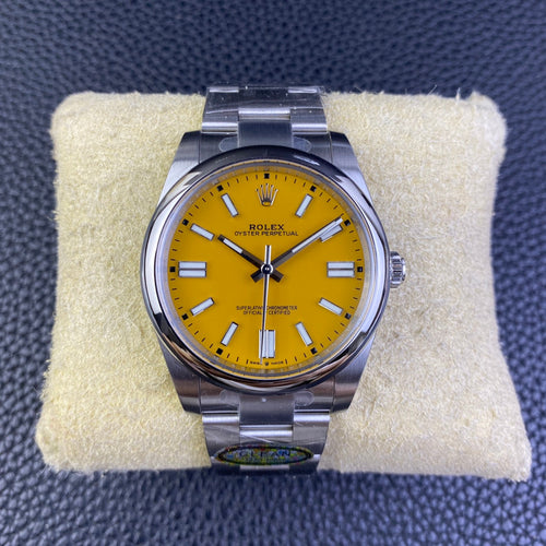 Rolex Oyster Perpetual Datejust 41, stainless steel, yellow dial / colored dial