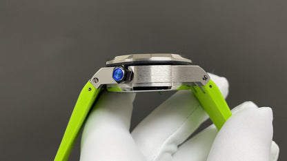 Chronograph -26703ST Green Black - Green Rubber -Automatic - 42mm