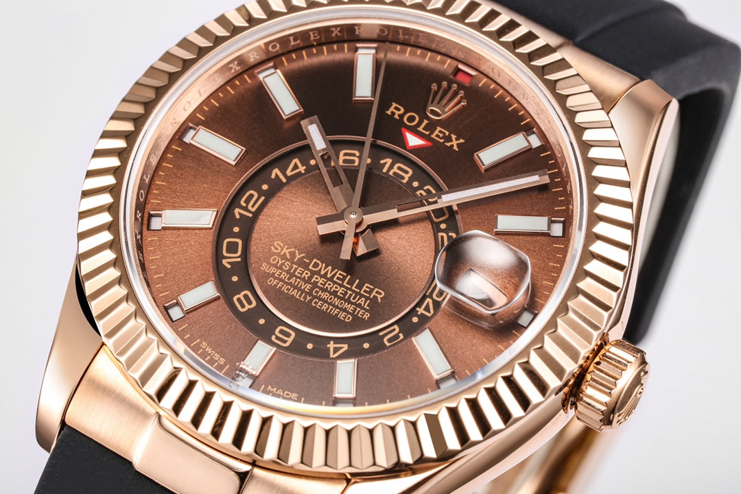 Rolex Sky-Dweller 42 - Brown Rose Gold (Black Rubber)