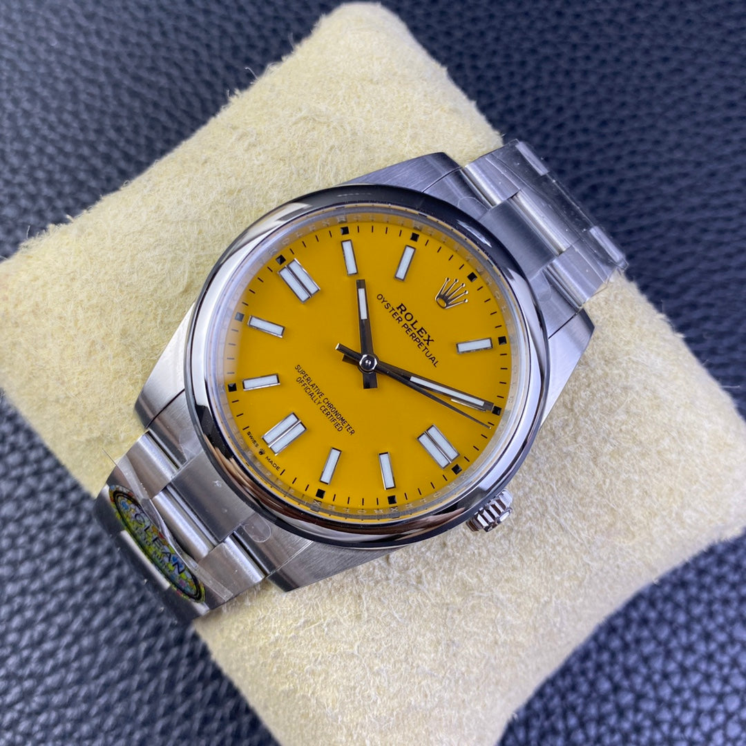 Rolex Oyster Perpetual Datejust 41, stainless steel, yellow dial / colored dial