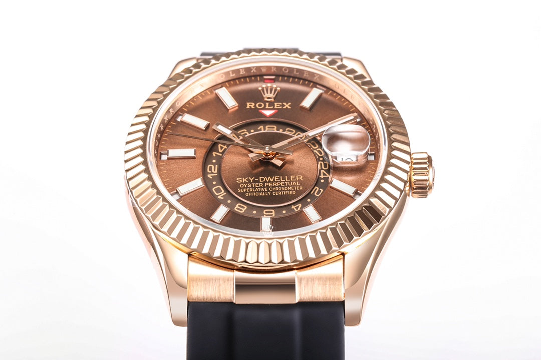 Rolex Sky-Dweller 42 - Brown Rose Gold (Black Rubber)