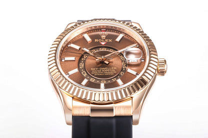 Rolex Sky-Dweller 42 - Brown Rose Gold (Black Rubber)