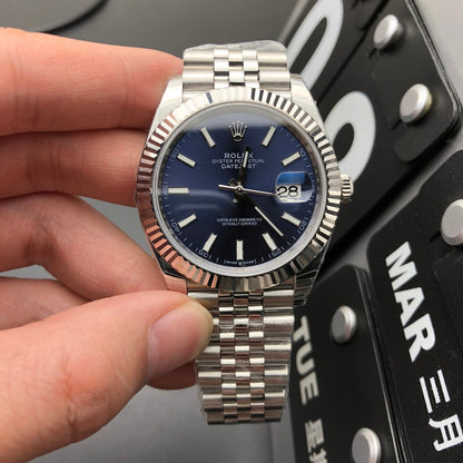 Rolex Oyster Perpetual Datejust 41, stainless steel, blue dial