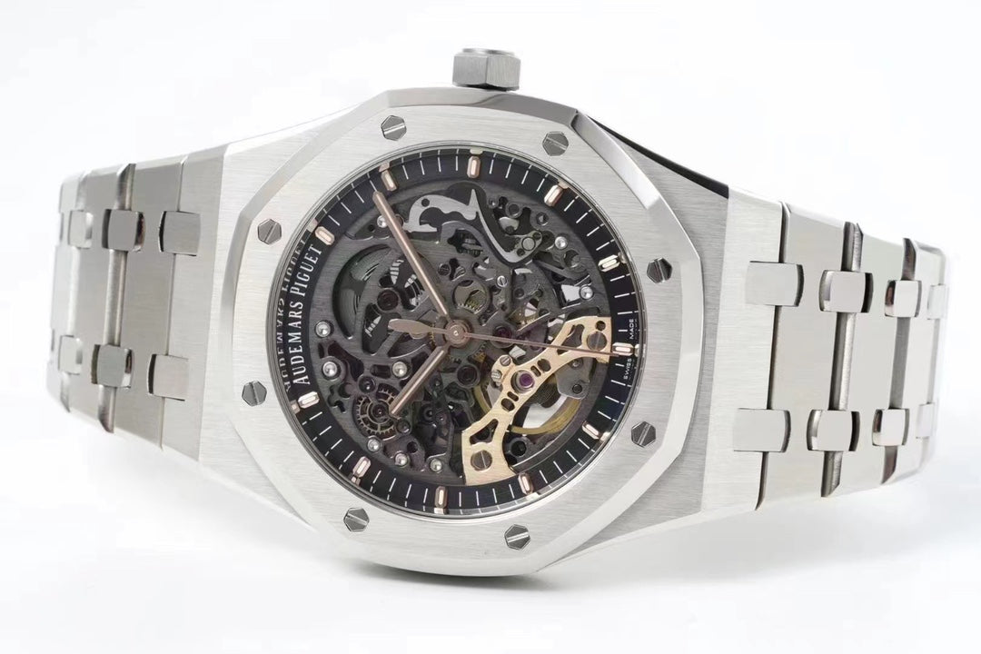 TOP 15407- Hollow Silver 904L steel - Automatic - 41mm
