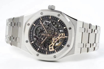 TOP 15407- Hollow Silver 904L steel - Automatic - 41mm