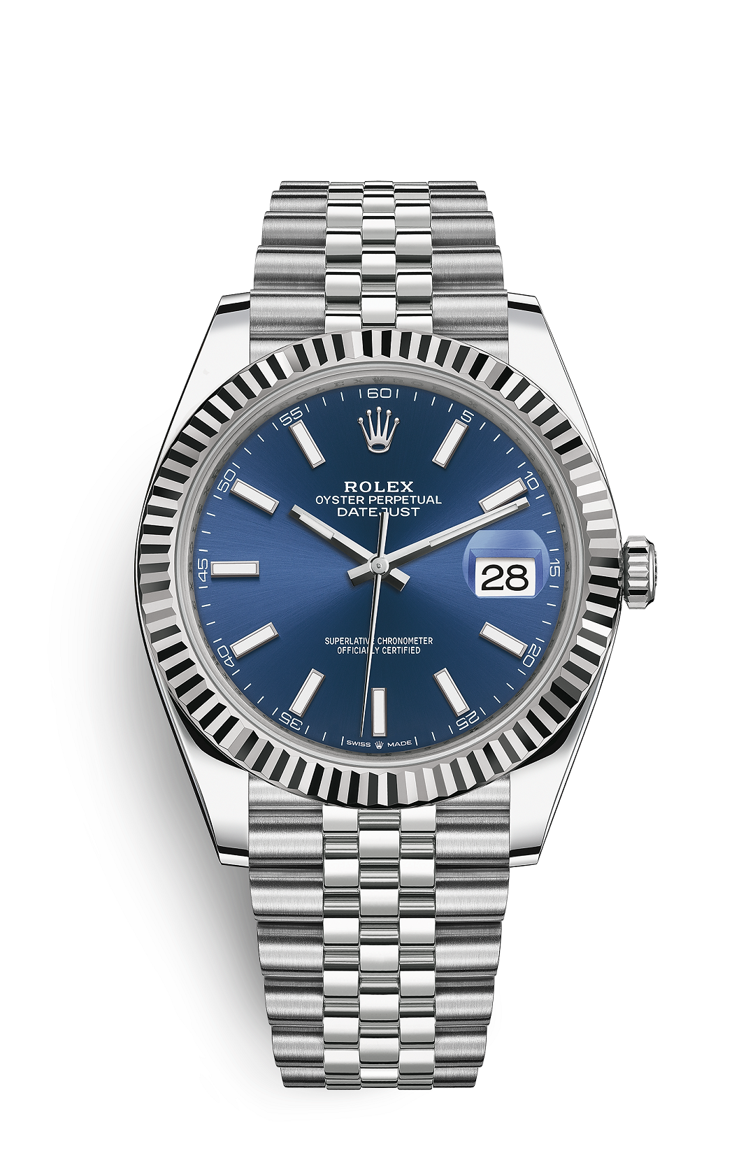 Rolex Datejust 41 White Rolesor with Blue Dial