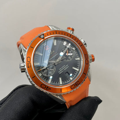 Chronograph - Black -Orange bezel - Orange Leather- Automatic - 45.5mm