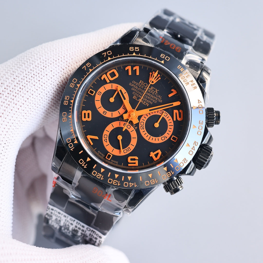Rolex Cosmograph Daytona, colored racing accents (blue, orange, green, yellow etc.)