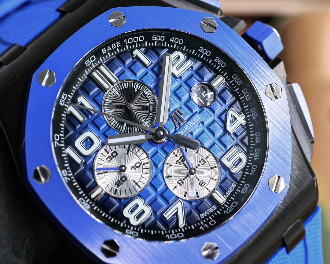 TOP! Blue Ceramic Bezel- Blue Rubber - Automatic - 44mm