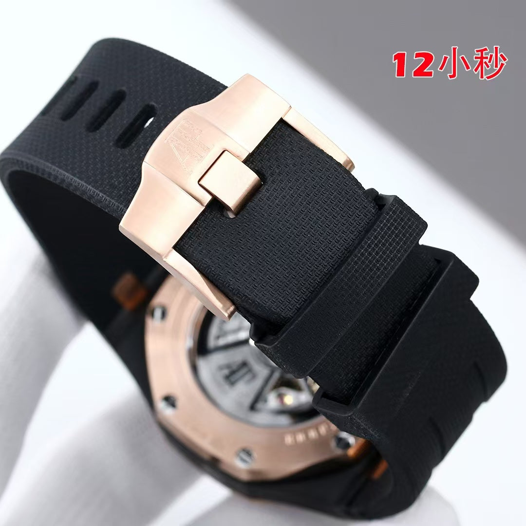 Chronograph-Grey Silver Ceramic- Black Rubber - Automatic - 44mm