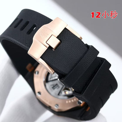 Chronograph-Grey Silver Ceramic- Black Rubber - Automatic - 44mm