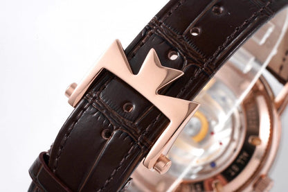White Rosegold - Black Leather - Automatic - 41mm