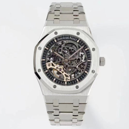 TOP 15407- Hollow Silver 904L steel - Automatic - 41mm