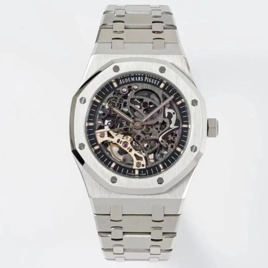 TOP 15407- Hollow Silver 904L steel - Automatic - 41mm